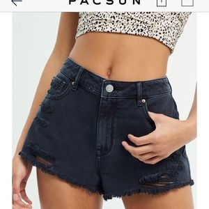 PacSun black denim shorts